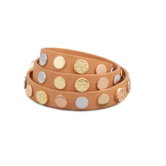Tory Burch Jewelry - Tory Burch Logo Studded Triple Wrap Bracelet.